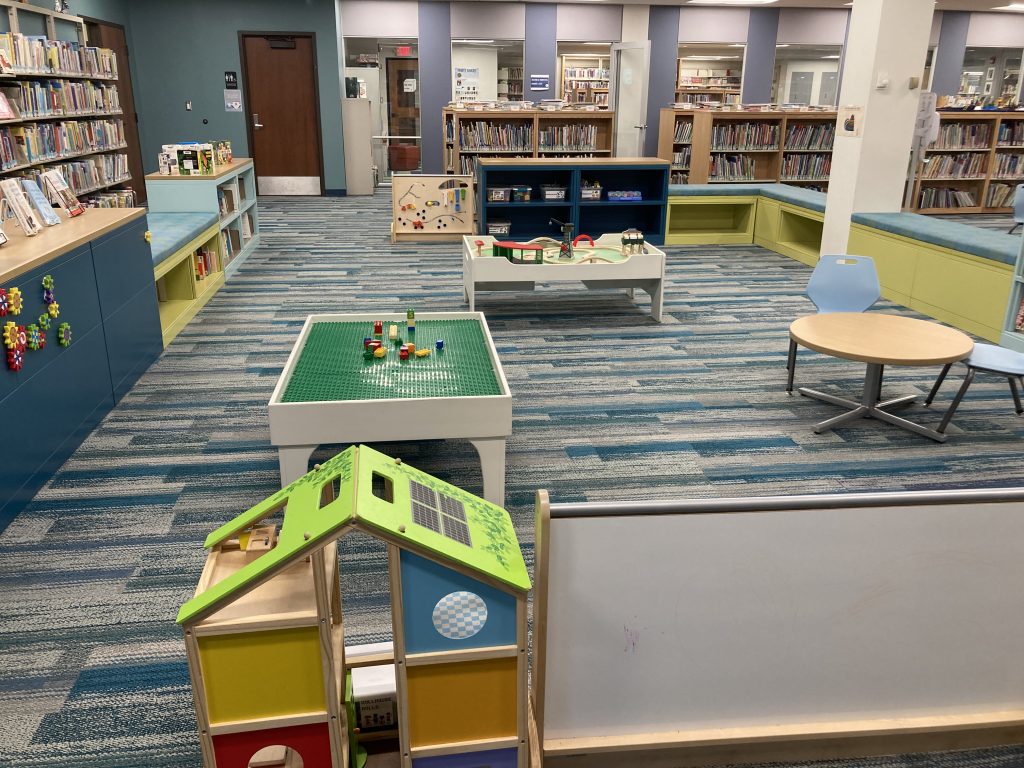 Children's Lego table, doll house, books, toys