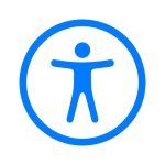 blue accessibility icon
